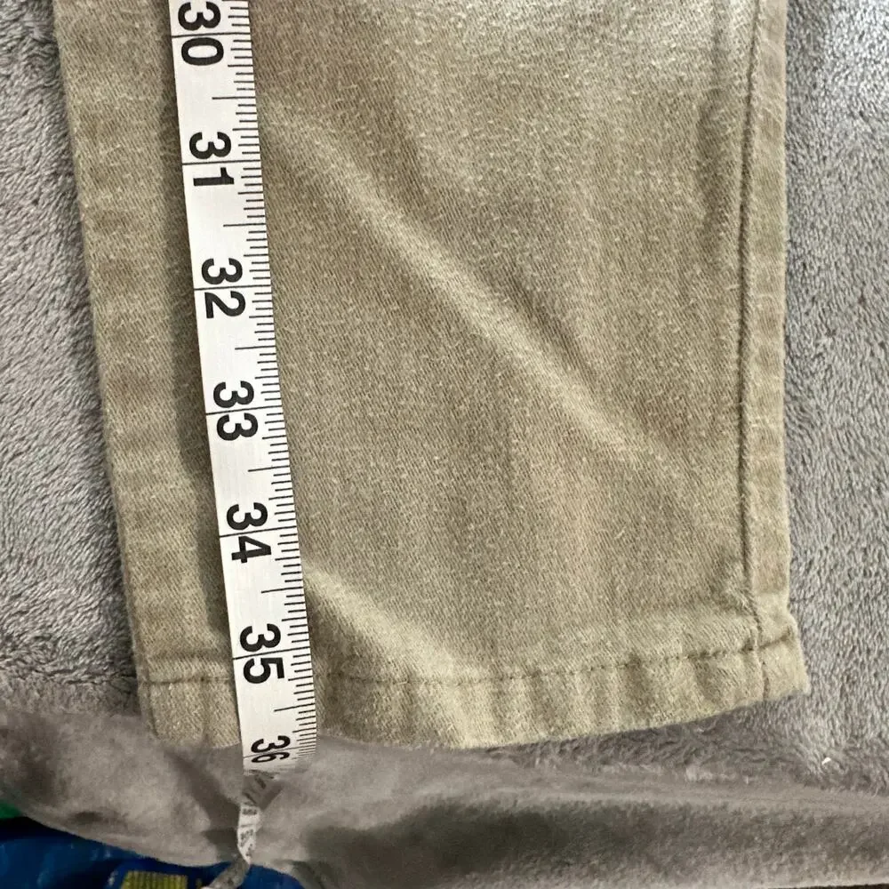 Vintage Kids Y2K 90s Guess Khaki Flat Front And Back Size Button Pant Size 12